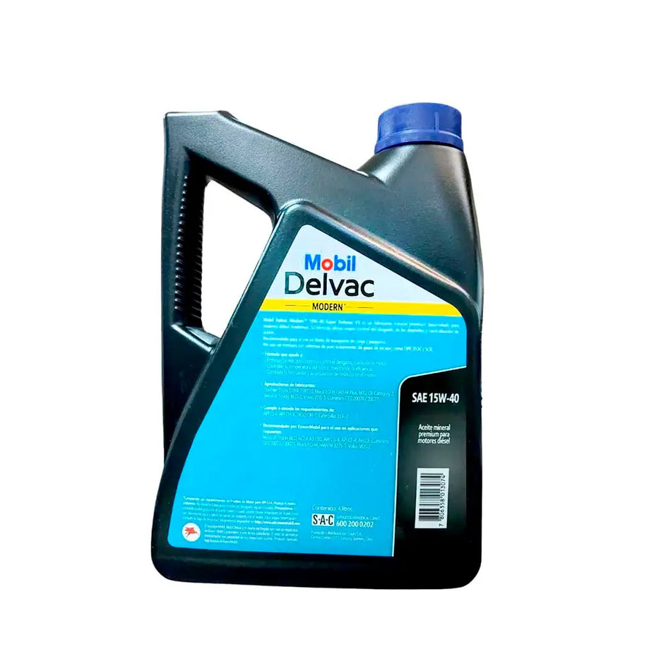 ACEITE MOTOR 15W40 MOBIL DELVAC MODERN SUP DEF V3. 4 LTS