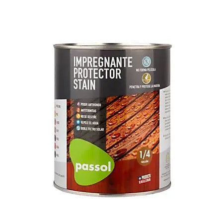 STAIN CAOBA PROTEC IMPREG 1/4 G 657197 PASSOL
