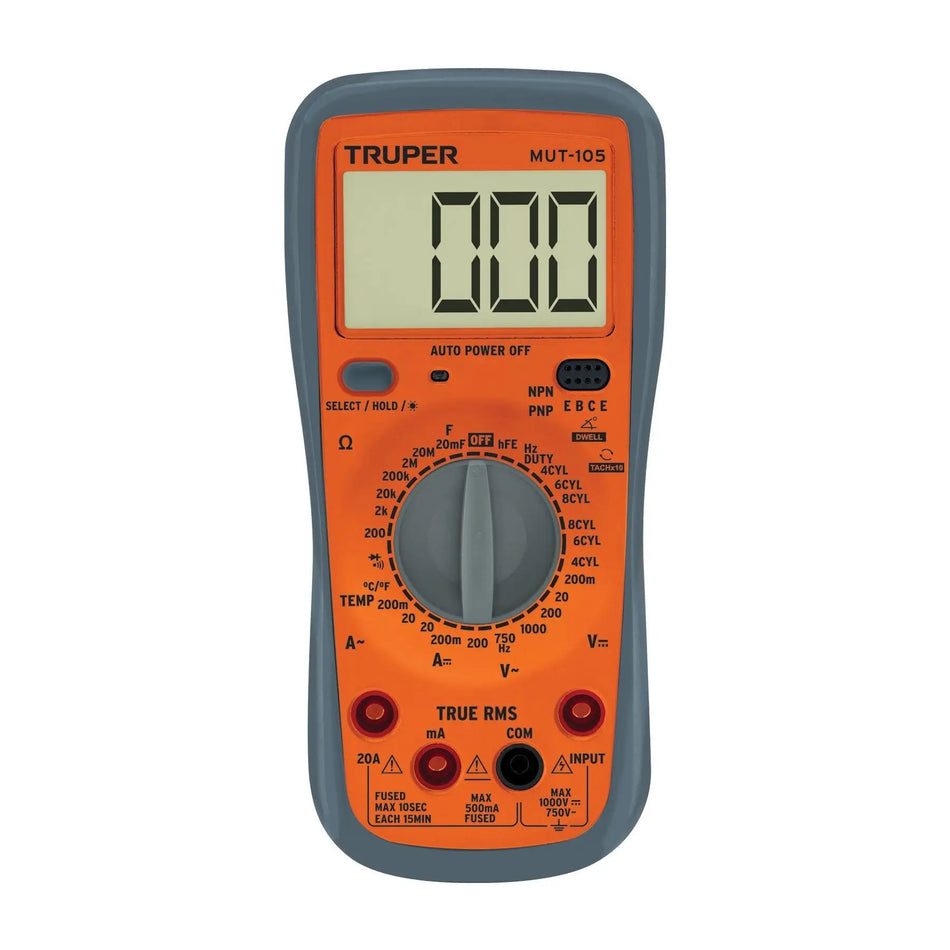 MULTIMETRO DIGITAL AUTOMOTRIZ MUT-105 TRUPER