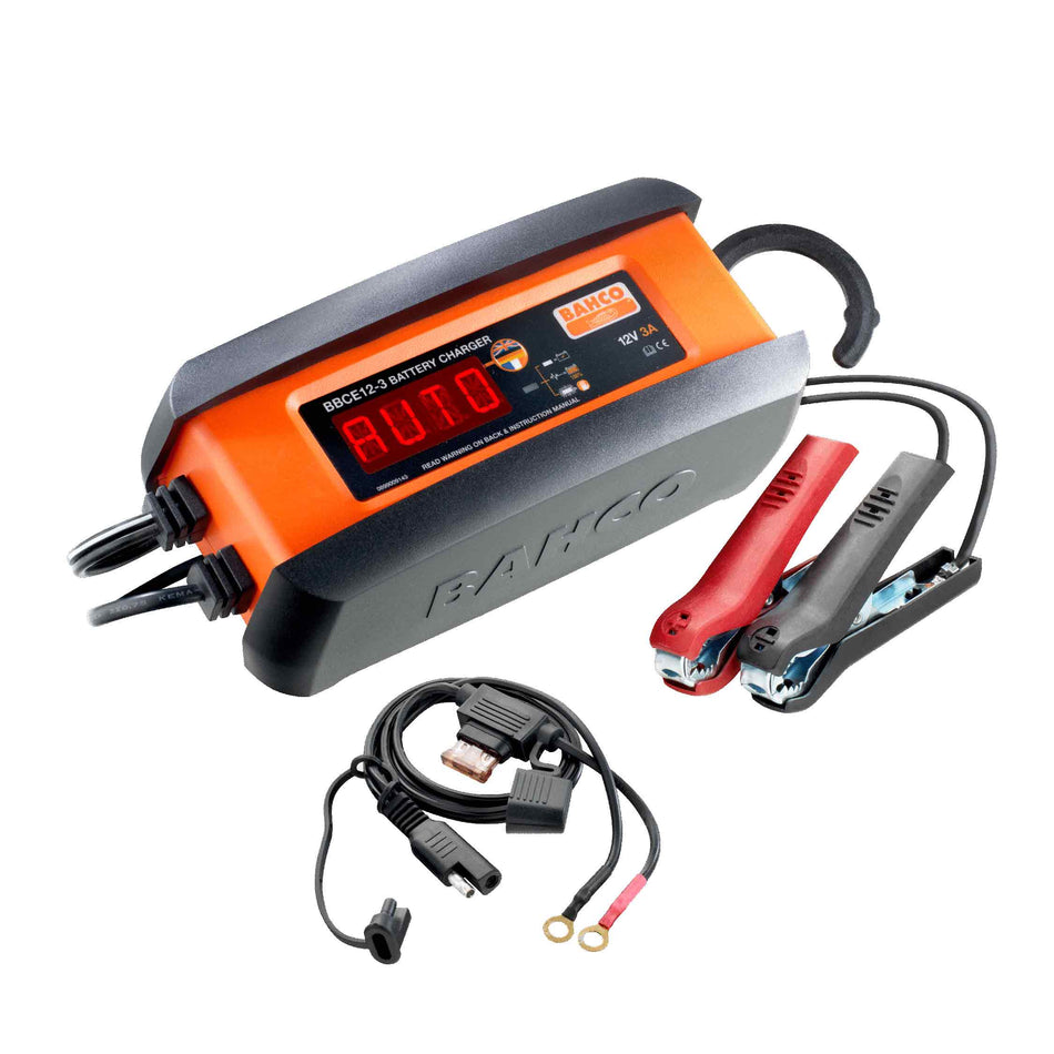CARGADOR BATERIA AUTOMOTRIZ 12V/3A BBCE12-3 BAHCO
