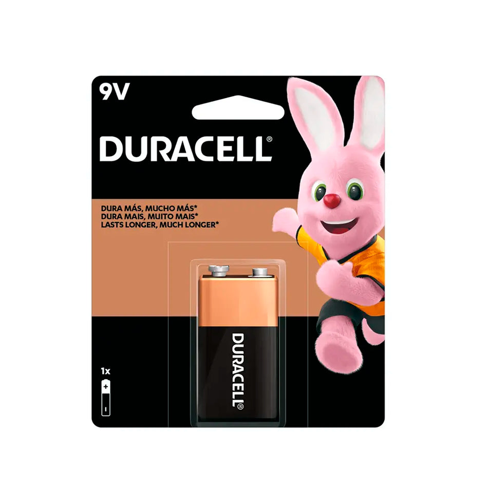 BATERIA ALCALINA 9V DURACELL X UNID