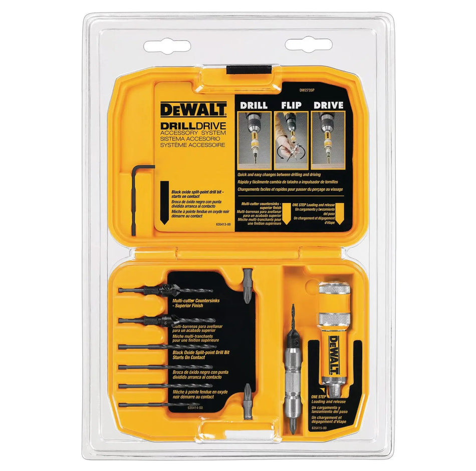 JUEGO ATORN + AVELL 10 PZ DEWALT DW2735