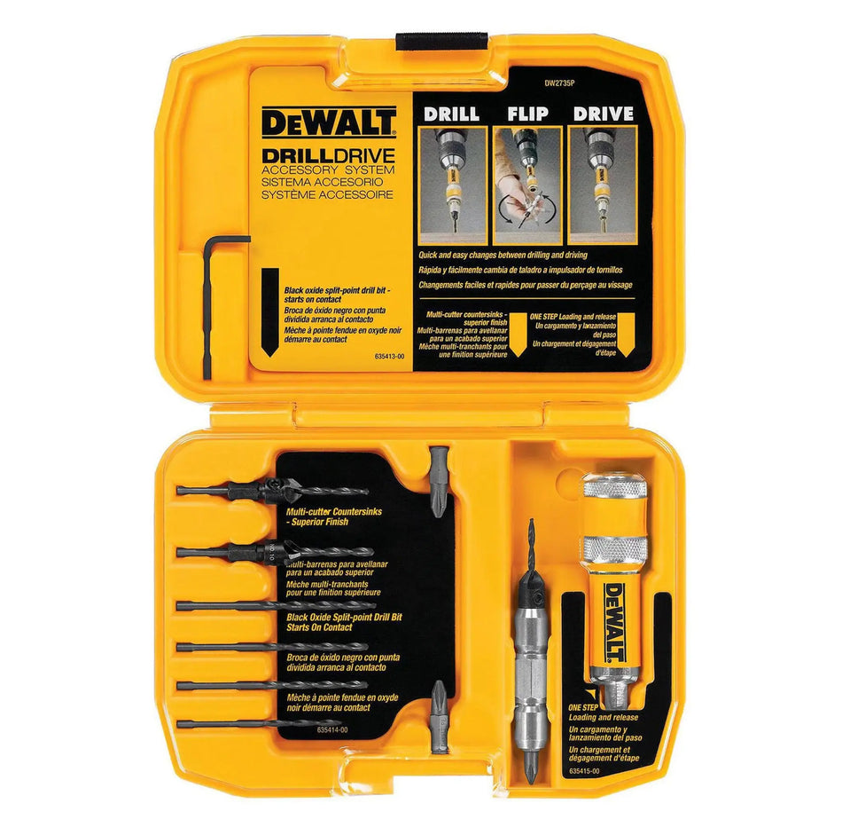 JUEGO ATORN + AVELL 10 PZ DEWALT DW2735