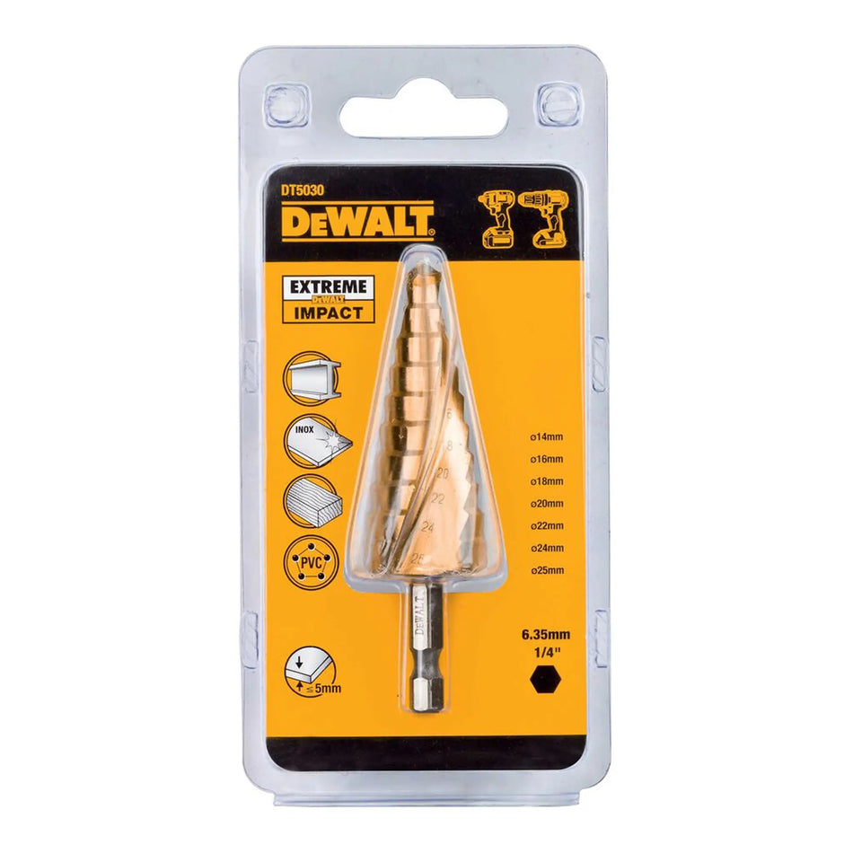 BROCA ESCALONADA 14 - 25 MM DT5030-QZ DEWALT