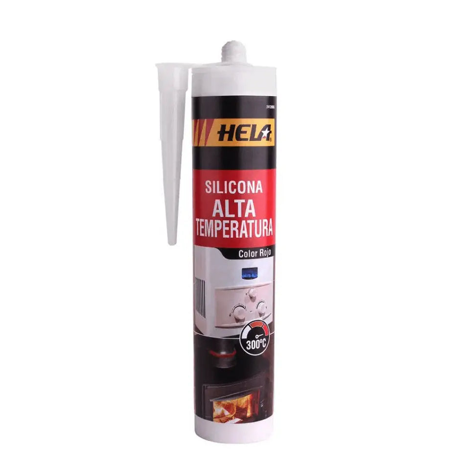 SILICONA ALTA TEMP ROJA 300 ML HELA 24120066 ***