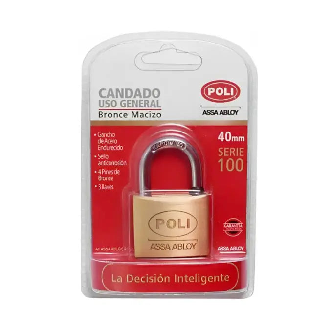 CANDADO BRONCE POLI 40 MM P140 137221/137220