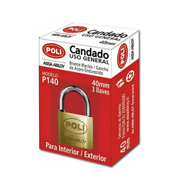 CANDADO BRONCE POLI 40 MM P140 137221/137220