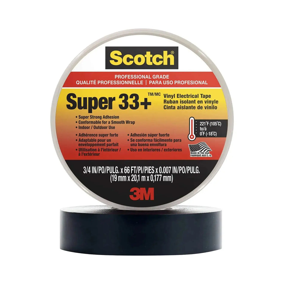 CINTA AISLANTE SUPER 33+ NEGRA 20 MTS 3M
