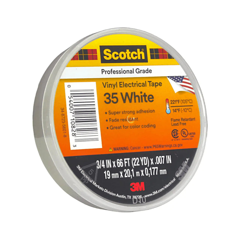 CINTA AISLANTE SUPER 35 BLANCO 20 MTS 3M