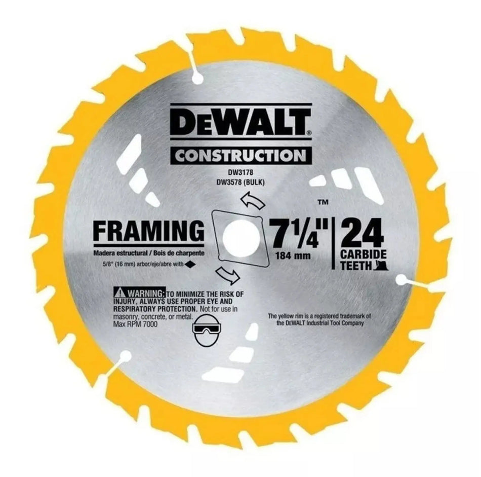 7-1/4 IN. 24-TOOTH SAW BLADE DW3178 DEWALT