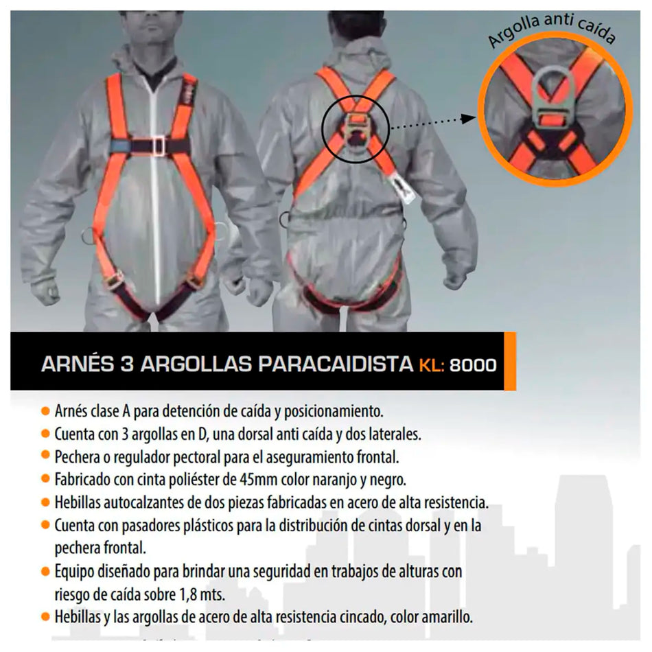 ARNES PARACAIDISTA 3 ARGOLLAS T/M-L KL-8000