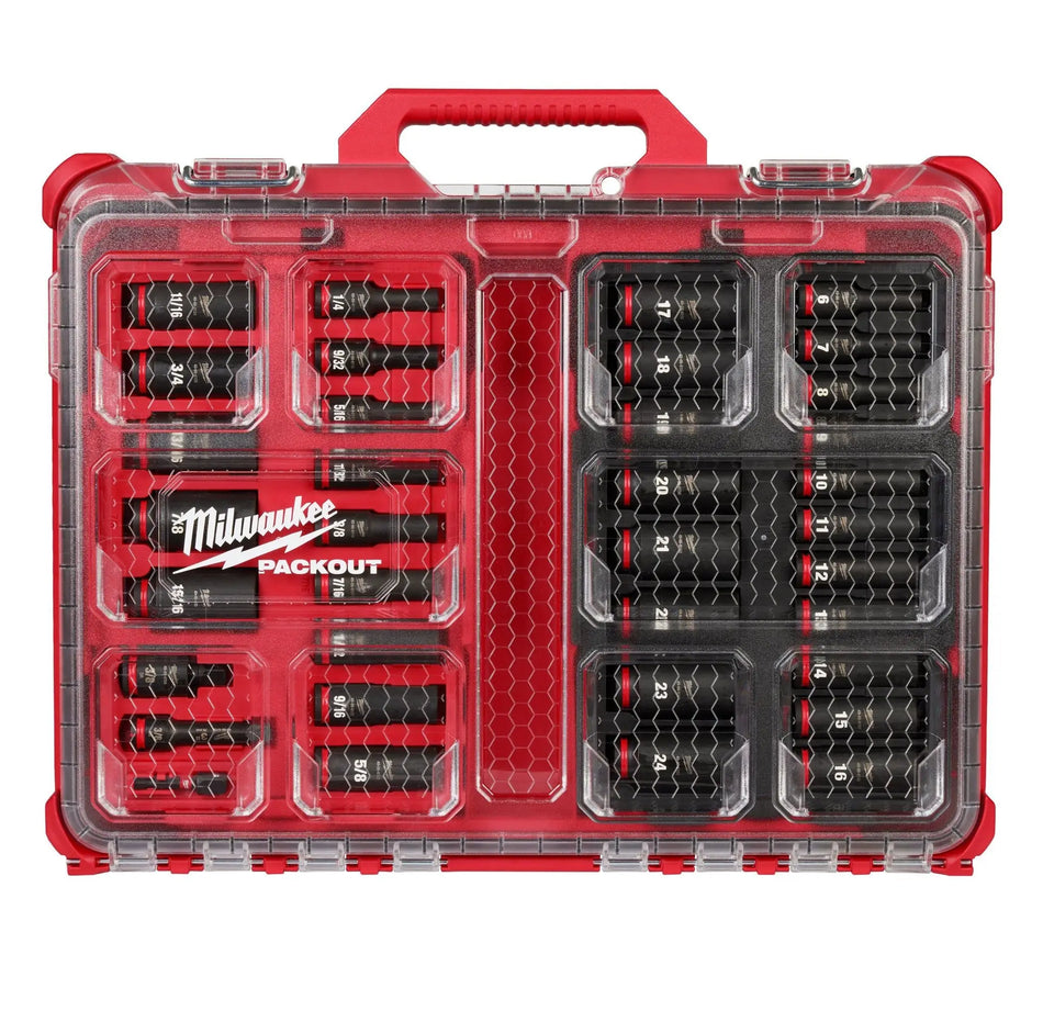 JUEGO DADOS ENC 3/8 36 PZ LARGOS IMPACTO MILWAUKEE 49-66-6805