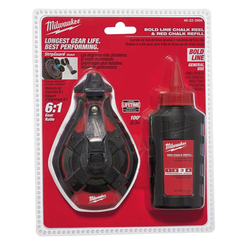MILWAUKEE 48-22-3986 100 FT. CHALK REEL