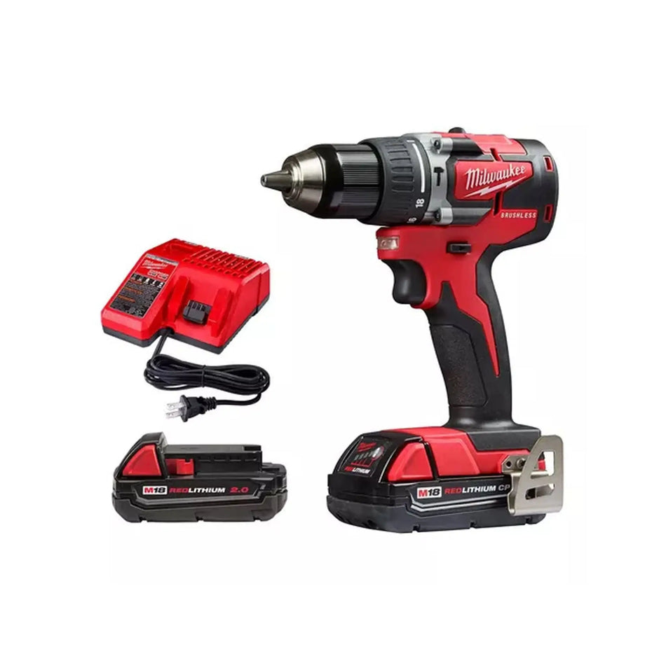 M18 CORDLESS HAMMER DRILL W/2 BATTERIES MILWAUKEE 2802-259CT