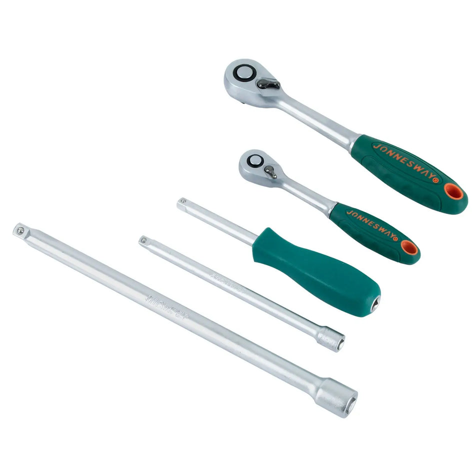 JUEGO DADOS ENC 1/4 Y 3/8  57PZ PUNTAS Y DADOS 4-24 MM JONNESWAY S04H3157S