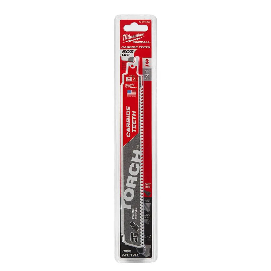 HOJA SIERRA SABLE 9 PULG X 3 UNID MILWAUKEE TORCH 48-00-5302