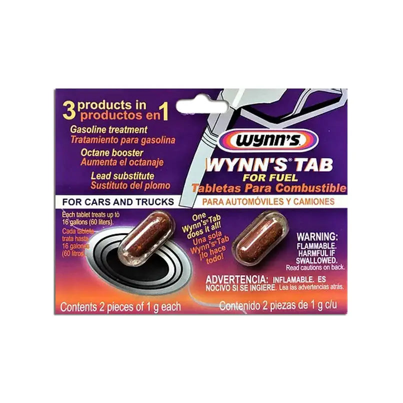 WYNNS GASOLINE INJECTOR CLEANER TABLETS 2 PACK