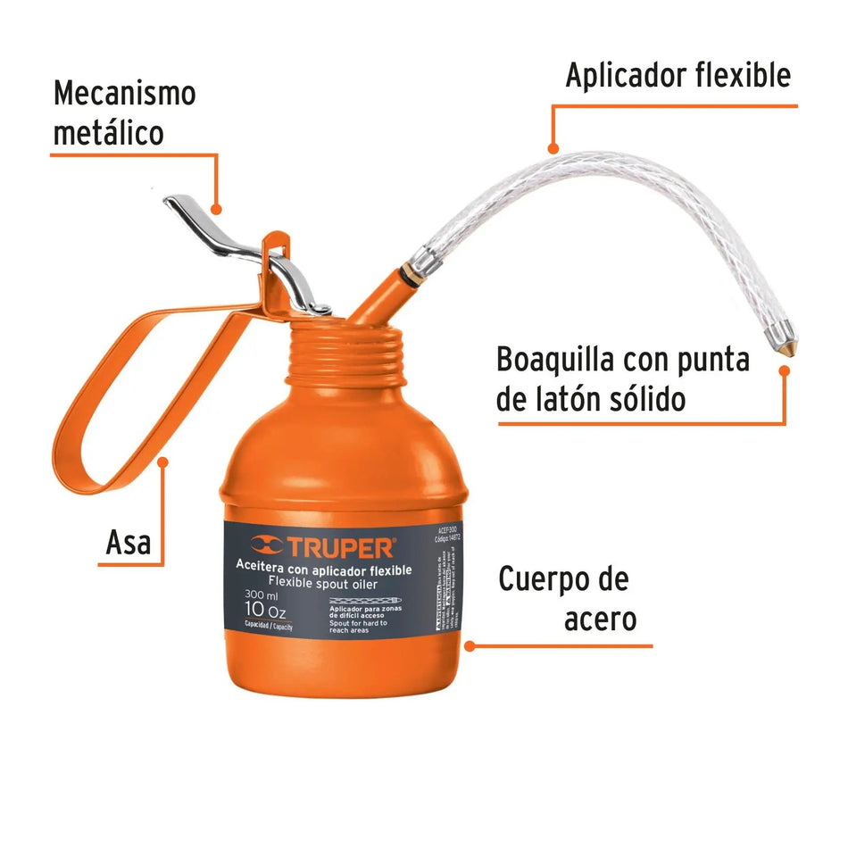 ACEITERA MANUAL 300 ML METAICA TRUPER 14872