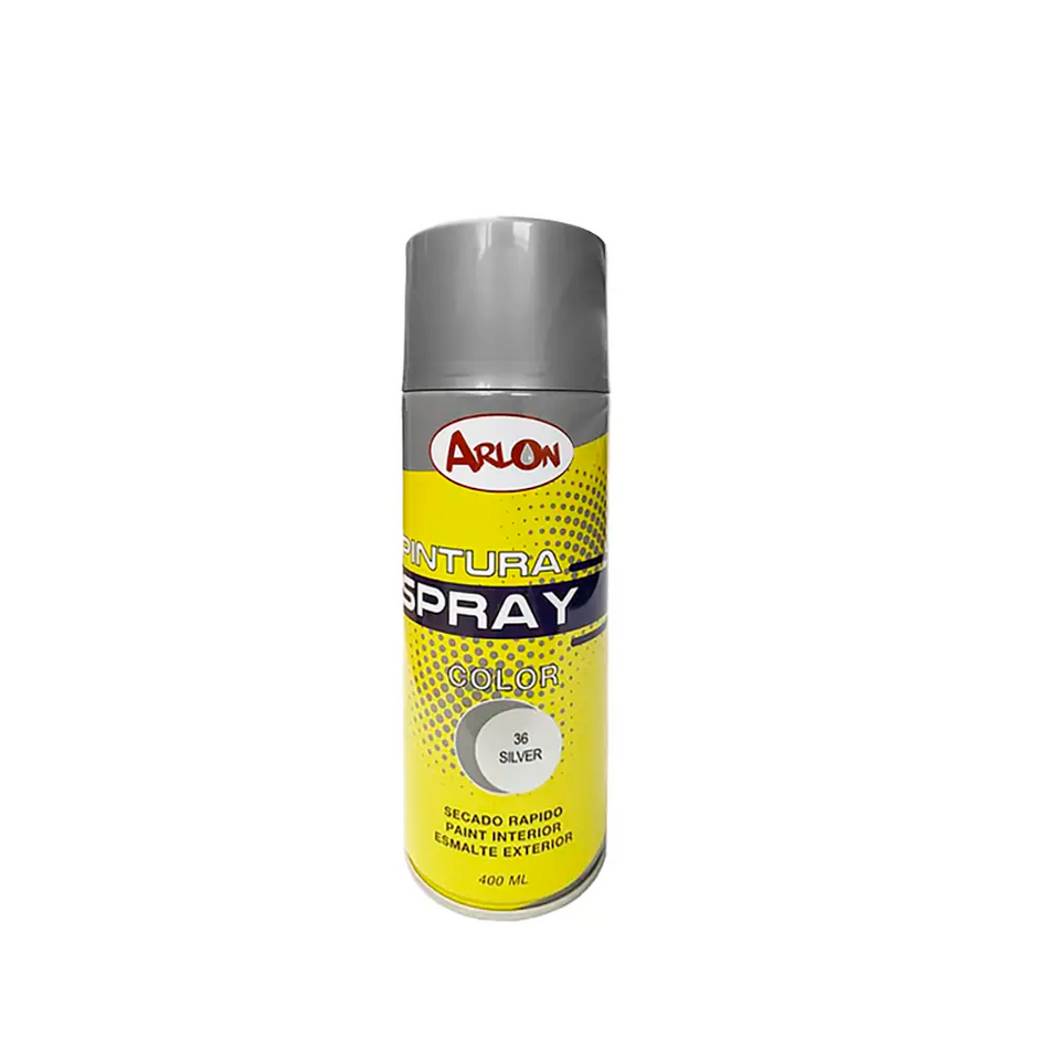 PINTURA SPRAY 400 ML PLATEADO ARLON