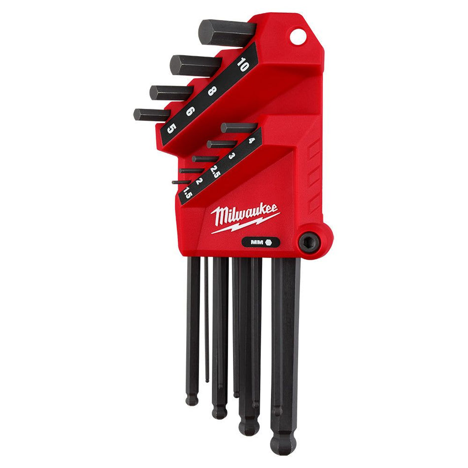 JUEGO LLAVES ALLEN 1.5 - 10 MM 9 PZ MILWAUKEE 48-22-2186