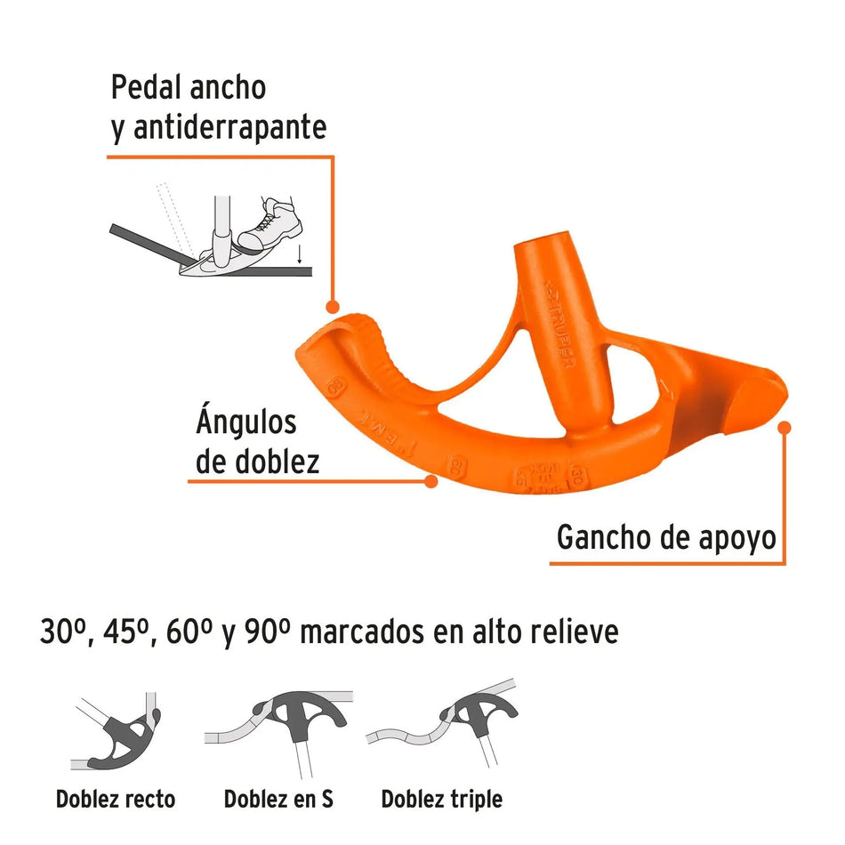 DOBLADORA TUBOS CONDUIT 1 Y 3/4 PULG TRUPER DOTU-75100