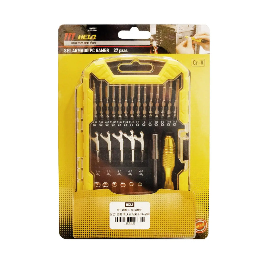SET ARMADO PC GAMER C/ ESTUCHE HELA 27 PZAS YJTS-2900