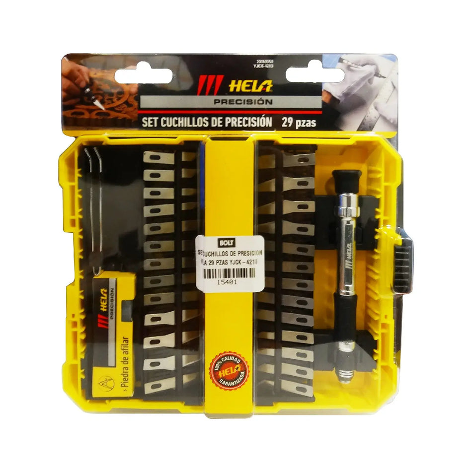 SET CUCHILLOS DE PRESICION HELA 29 PZAS YJCK-4210