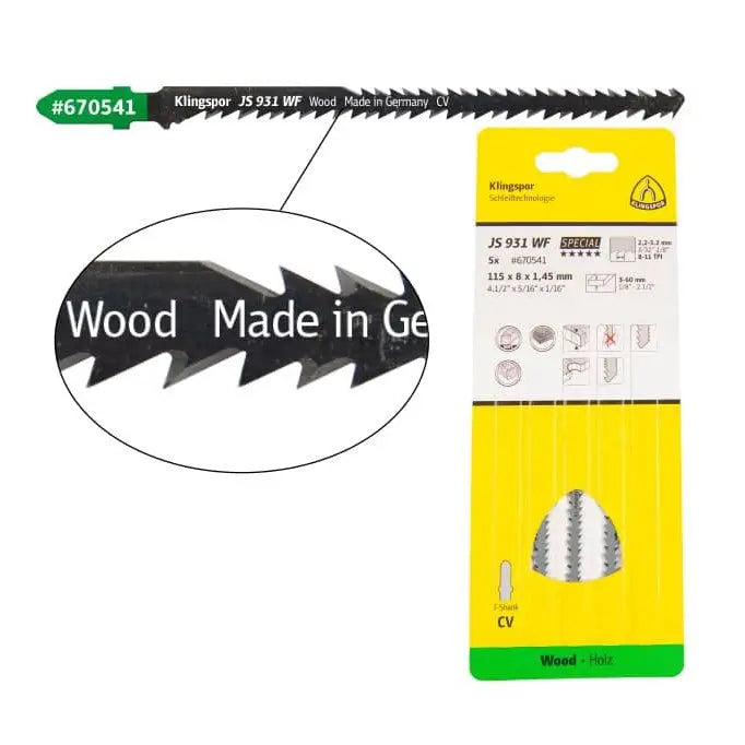 HOJA SIERRA CALAR MADERA 5 PZ CORTE FINO 670541 KLING