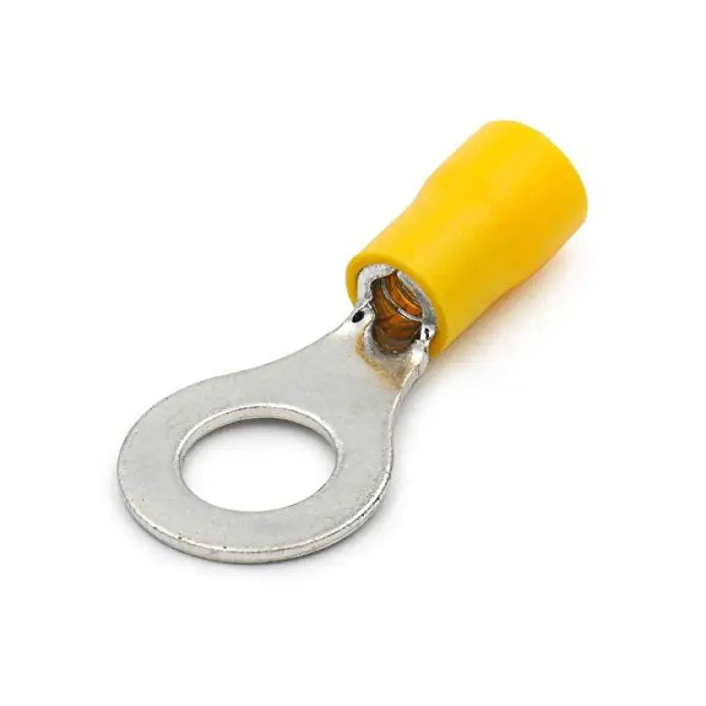 TERMINAL ELEC OJO 8 MM AMARILLO SEMI-AISL