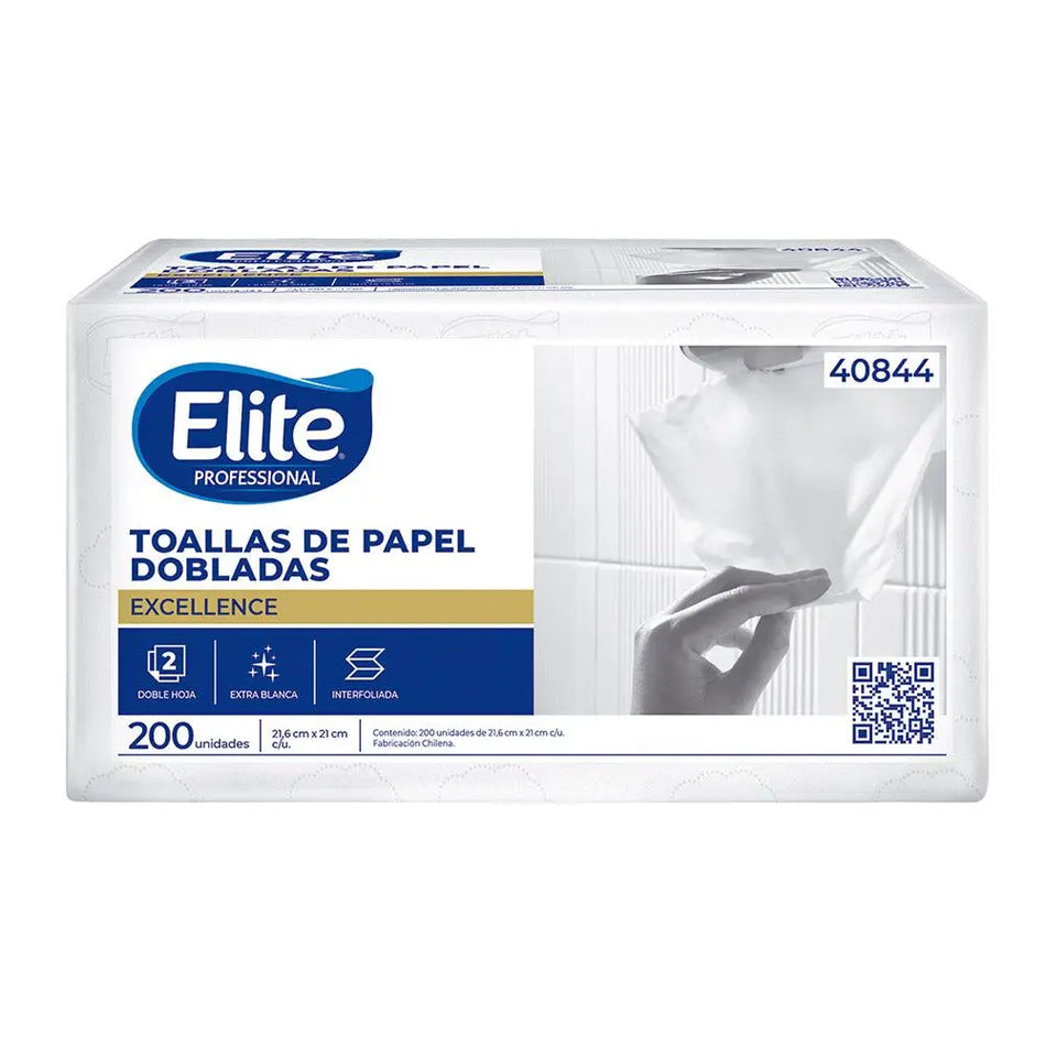 TOALLA INTERFOLIADA DOBLE HOJA 200 UN ELITE 40844
