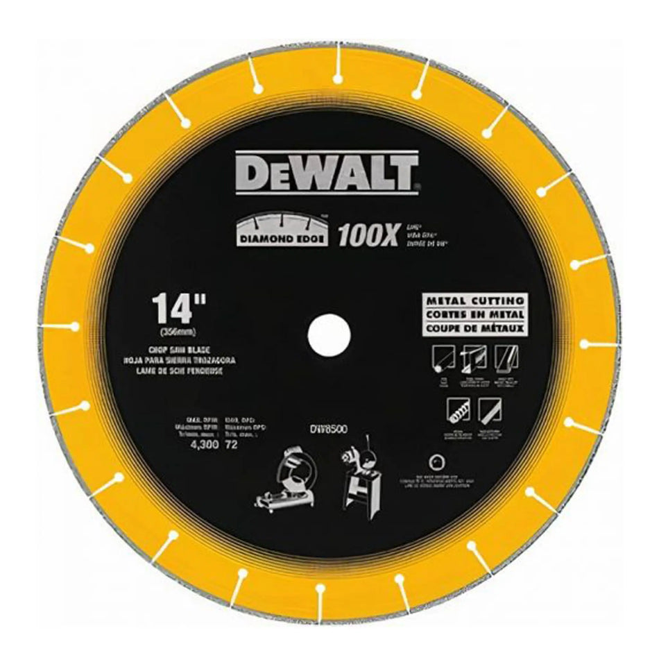 DISCO TRONZADORA METAL 14 PULG DW8500 DEWALT