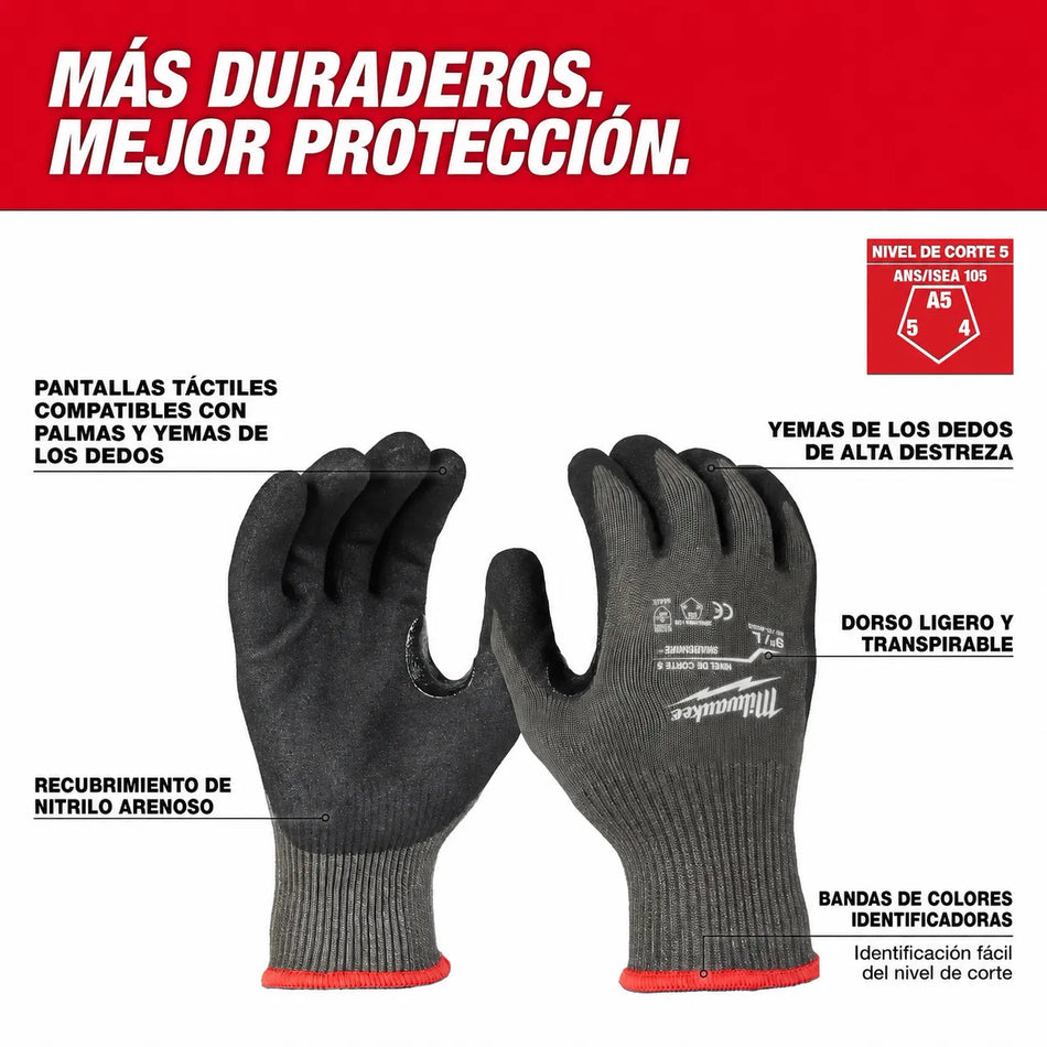 GUANTE ANTICORTE  NIVEL 5 T/XXL 48-73-8654 MILWAUKEE