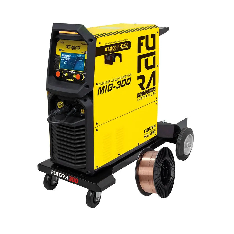 SOLDADORA 300 AMP MIG/TIG/ARCO C/CARRO J909MS JET-ARCO
