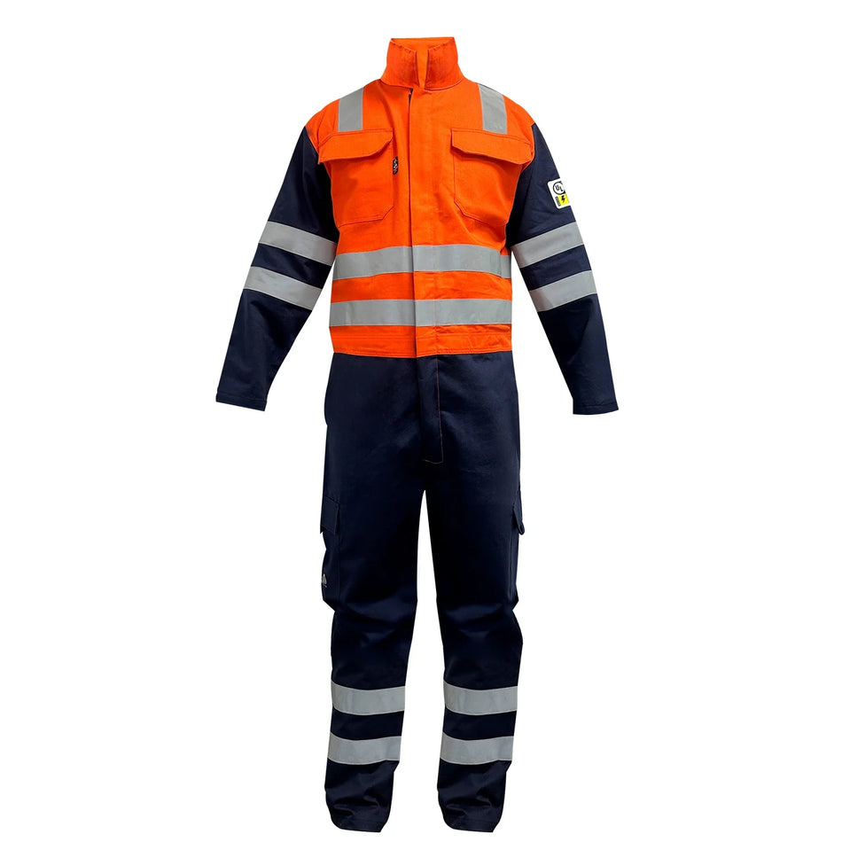 BUZO IGNIFUGO BICOLOR NARANJO/AZUL T/L NOMAX FR100