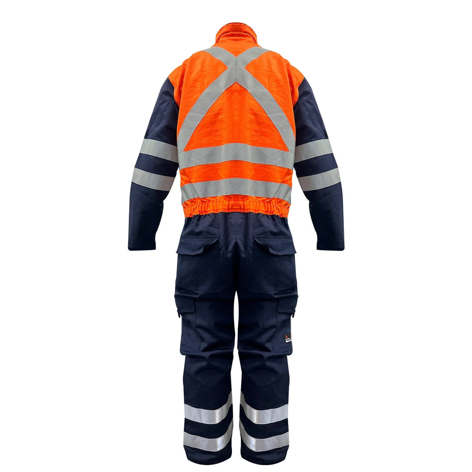 BUZO IGNIFUGO BICOLOR NARANJO/AZUL T/L NOMAX FR100