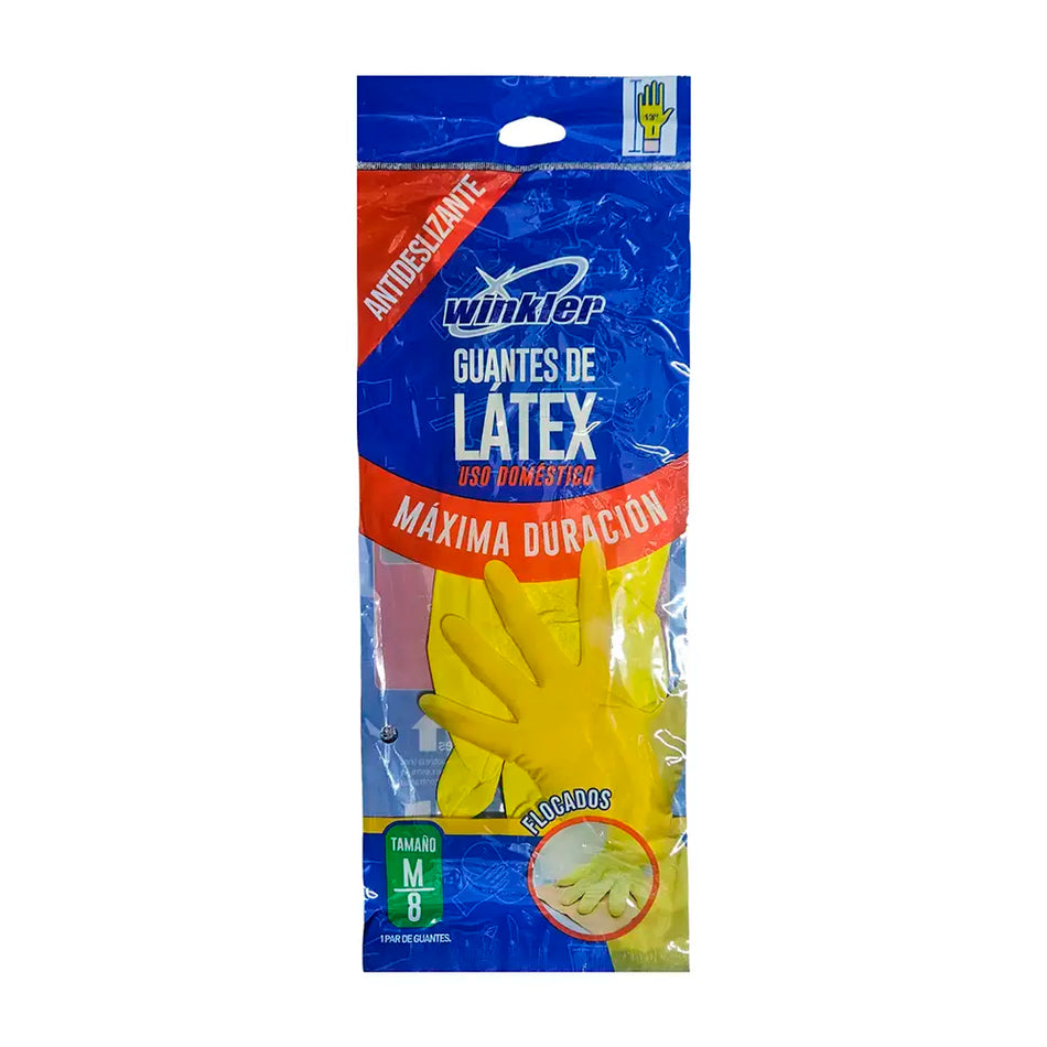 GUANTE LATEX AMARILLO FLOCADO T/L WINKLER 240967