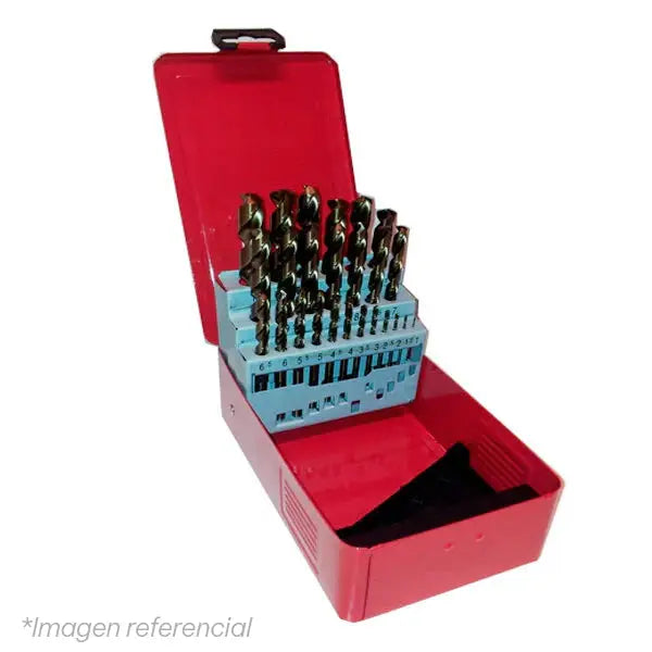 JUEGO BROCAS COBALTO 1-13 MM 25 PZ ITALIA 571125
