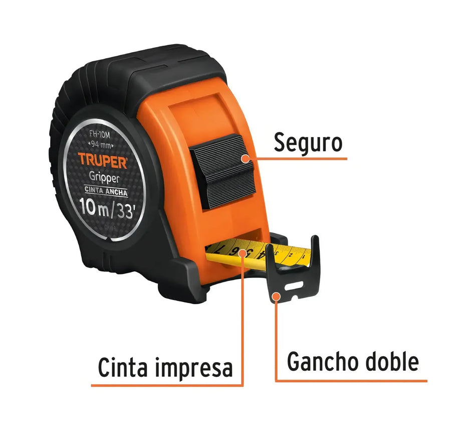 HUINCHA MEDIR 10 MTS TRUPER FH-10M 14582