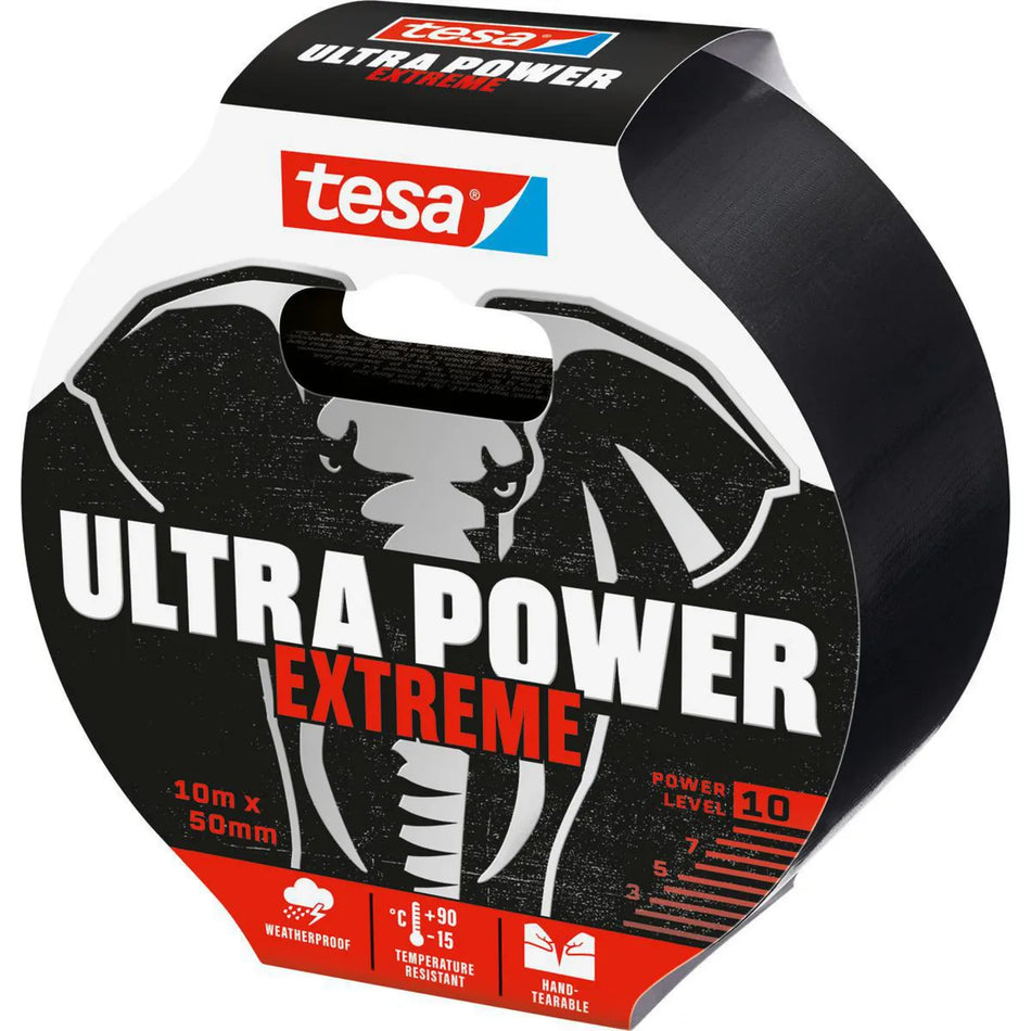 CINTA C/TELA 50 MM X 10 MTS NEGRA EXTREME 56622 TESA DUCK TAPE