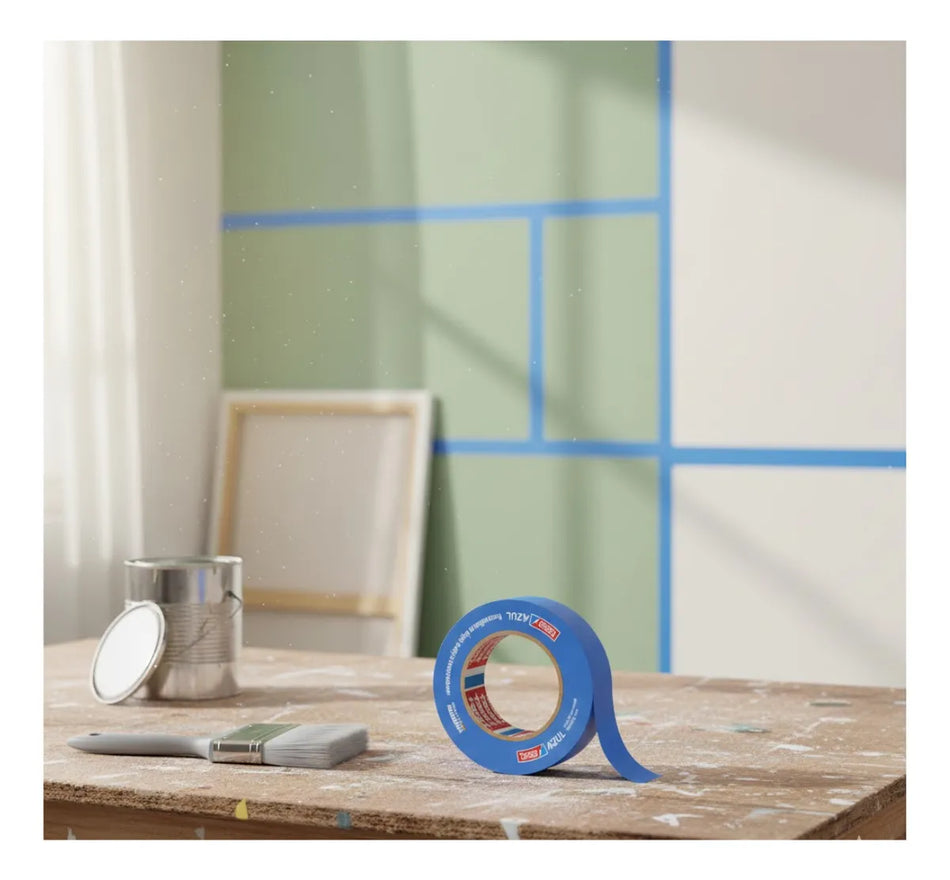 CINTA PAPEL 24 MM X 50 MTS AZUL 60129 TESA