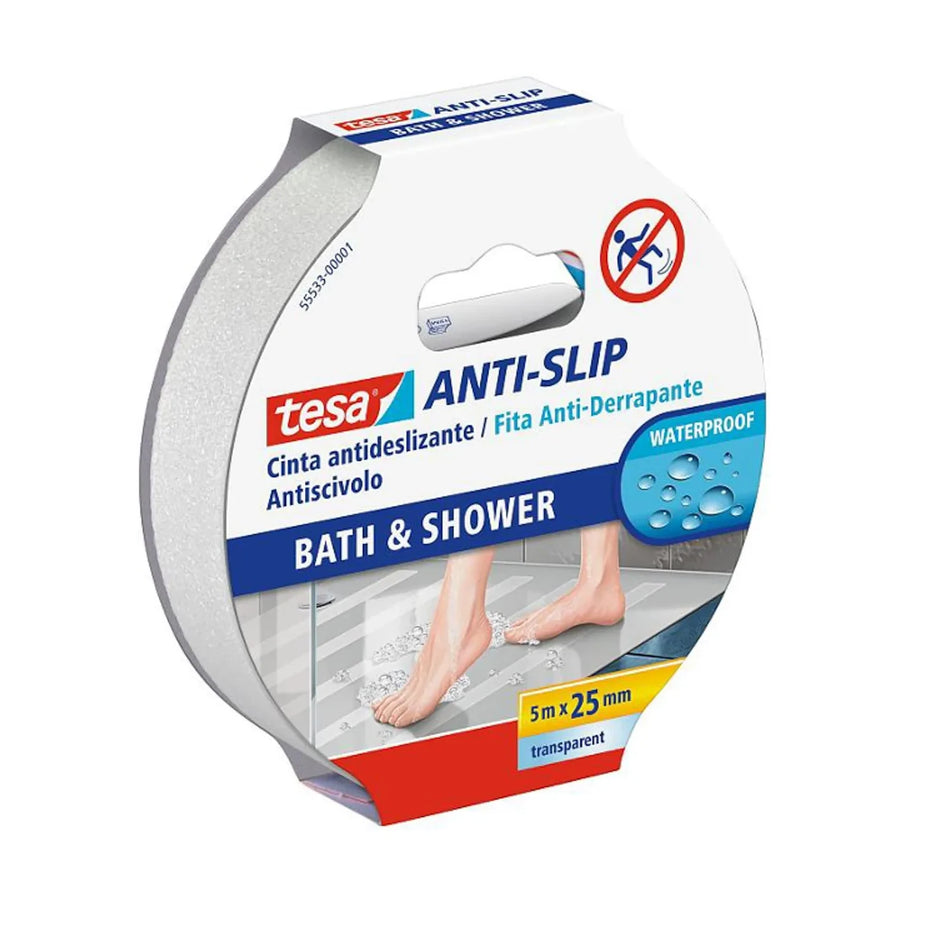 CINTA ANTIDESLIZANTE 25 MM X 5 MTS BAÑO 55533 TESA