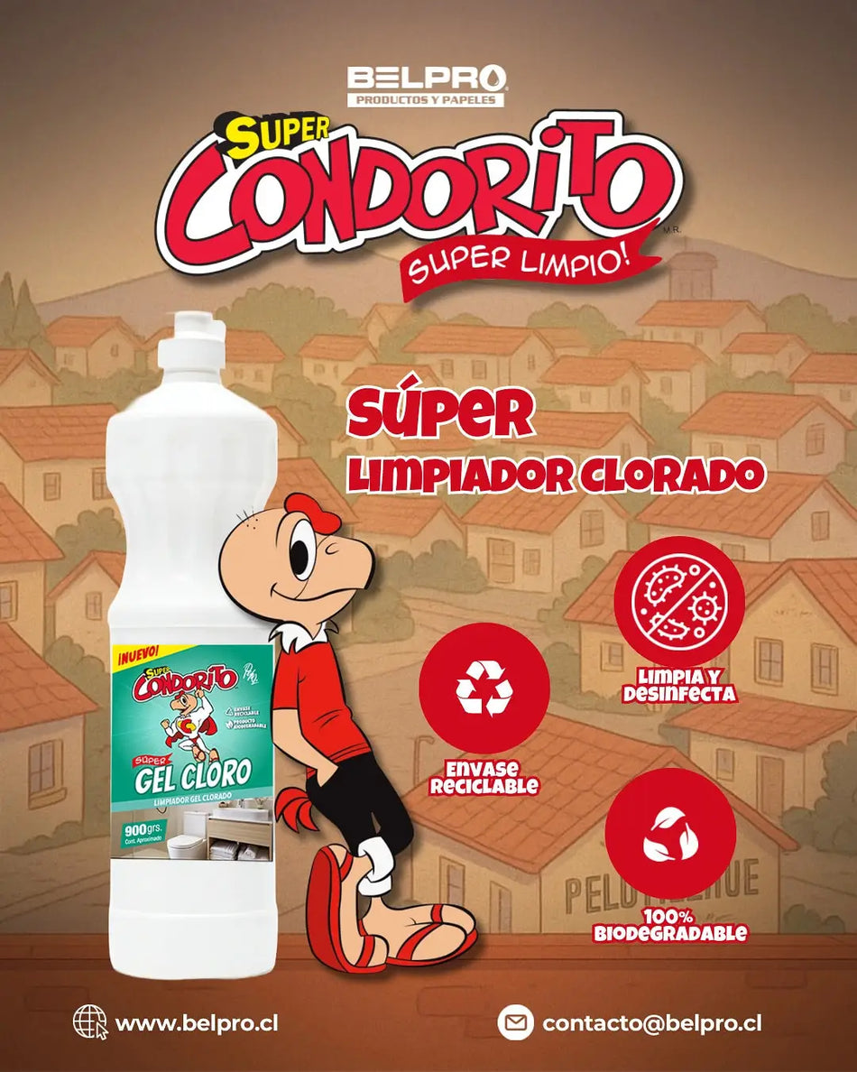 CLORO GEL AROMA TRADICIONAL 900 ML CONDORITO X-98-900