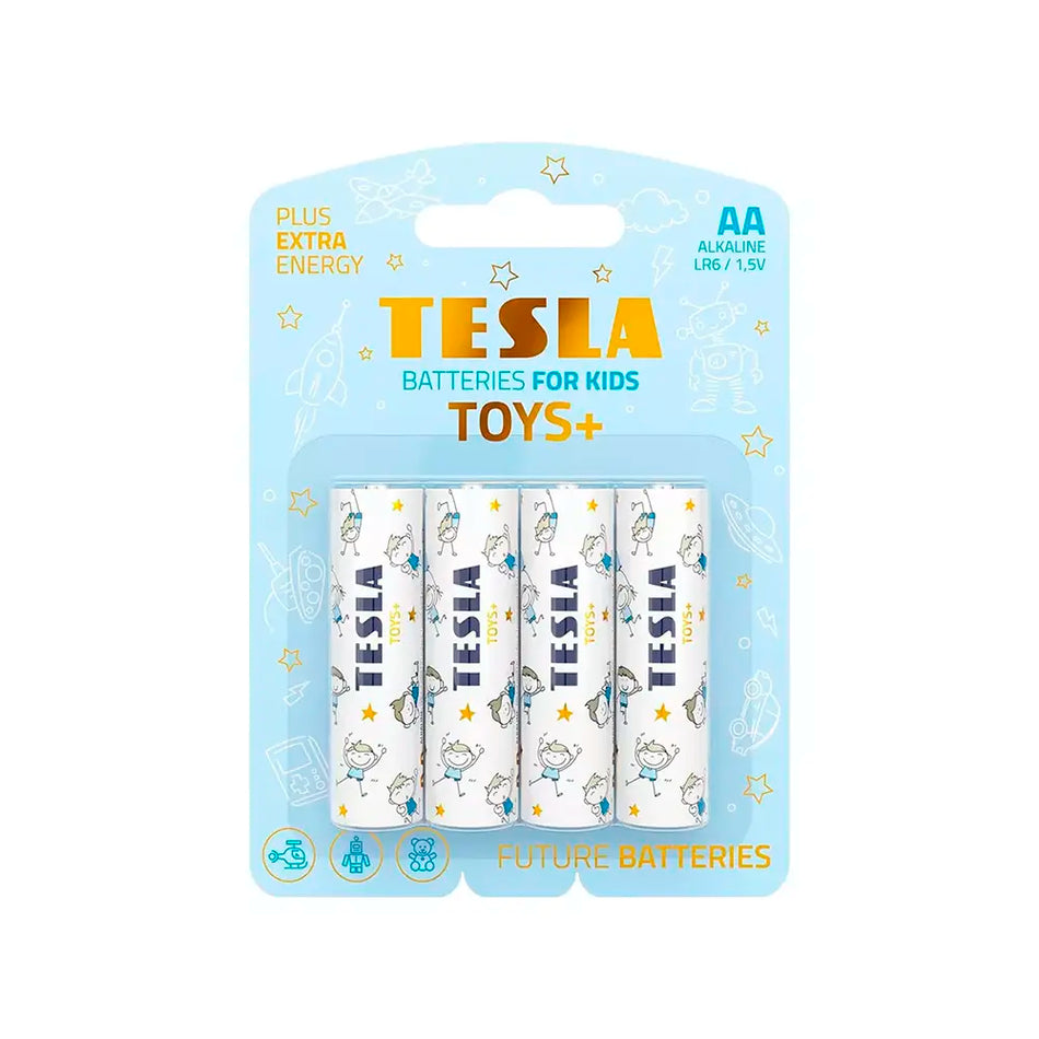 PILA ALCALINA TESLA NIÑO AA BLISTER 4 UNID