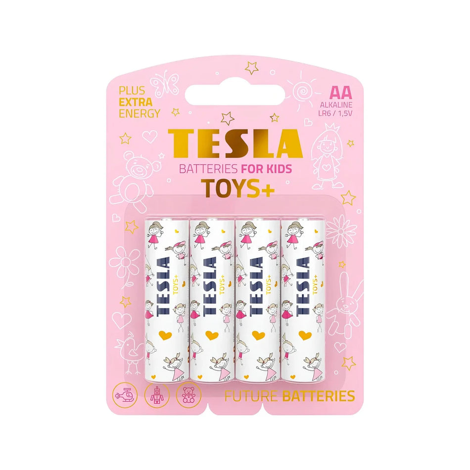 PILA ALCALINA TESLA NIÑA AA BLISTER 4 UNID