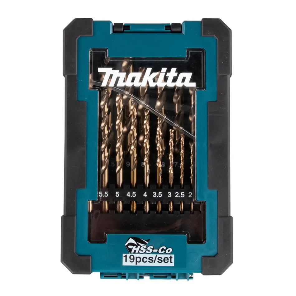 JUEGO BROCAS COBALTO 1-10 MM 19 PZ MAKITA D-67561