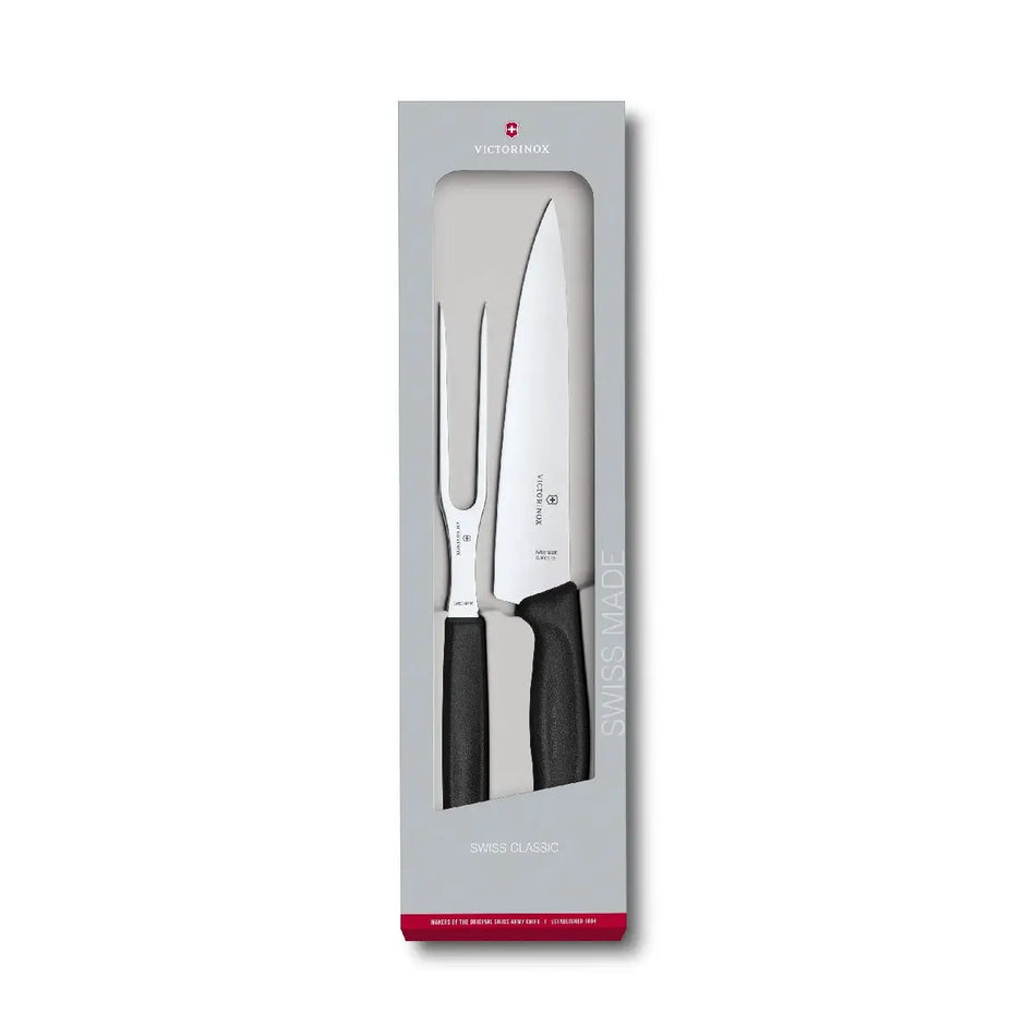 VICTORINOX 2-PIECE STEAK SET, BLACK NYLON HANDLE 6.7133.2G