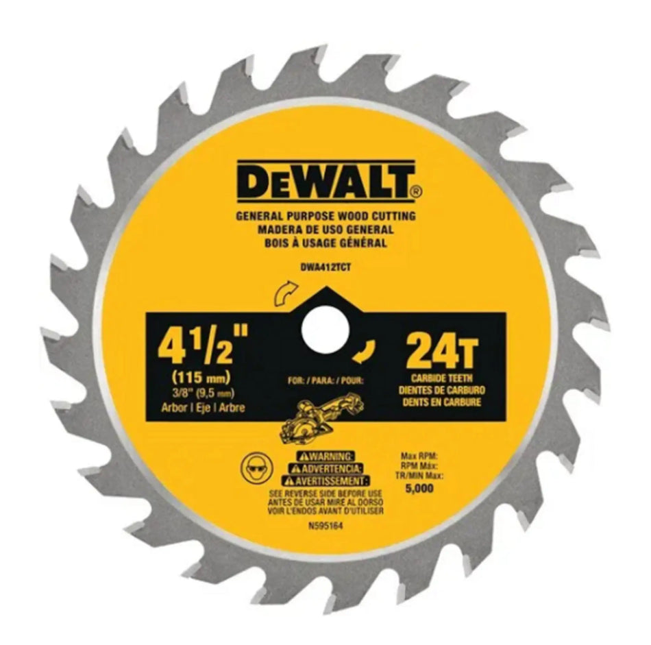 DEWALT DWA412TCT 115 MM 24T CIRCULAR SAW BLADE FOR DSC571C