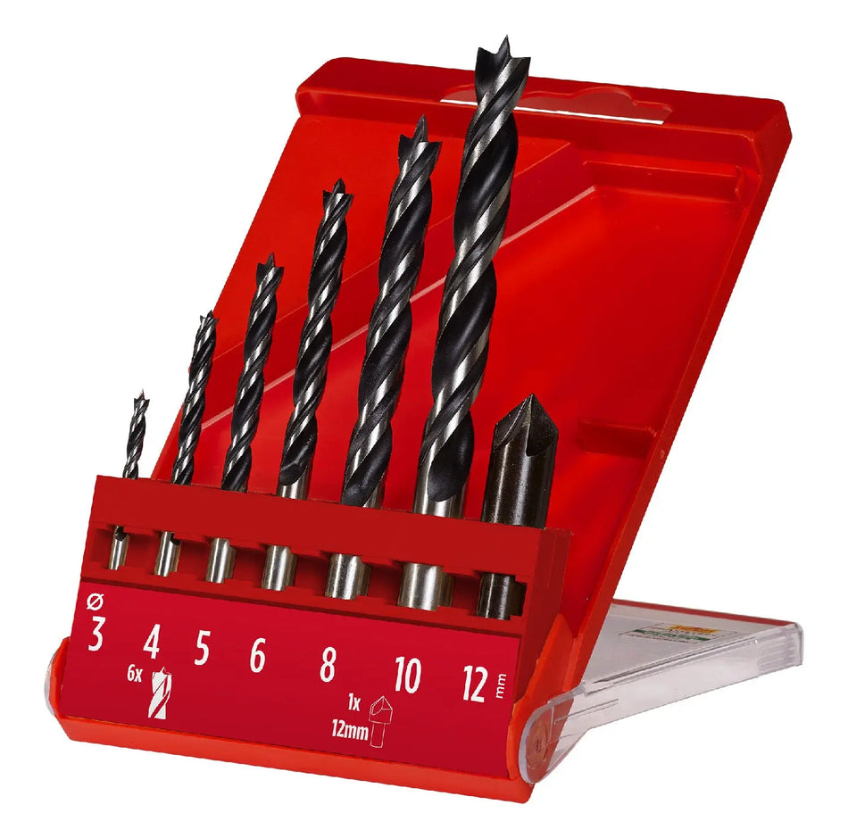 JUEGO BROCAS ESPIRAL MADERA 3-10 MM 7 PZ KWB 514200