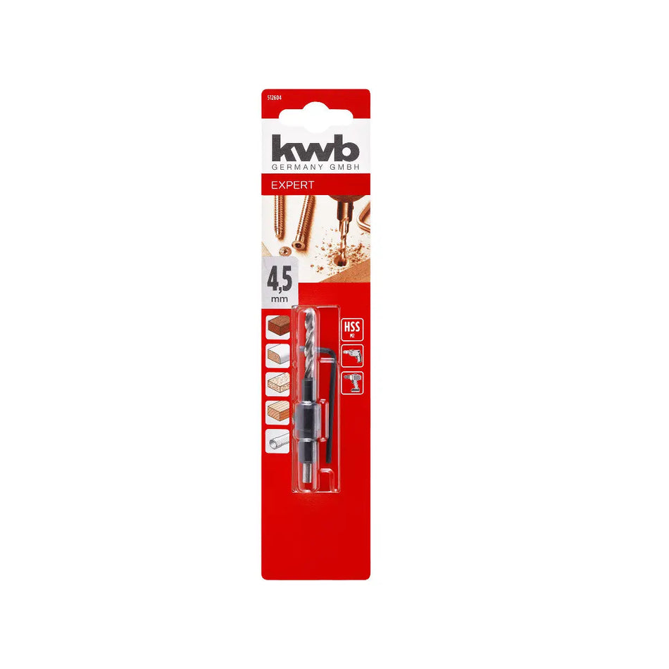 BROCA MADERA 4.5 MM C/AVELLANADOR KWB 512604