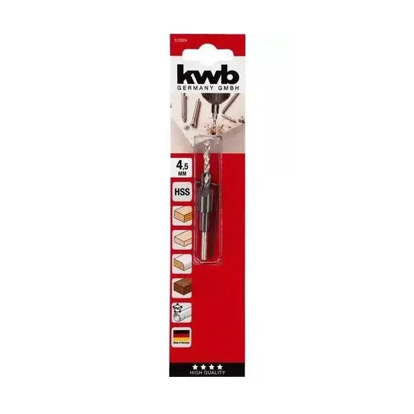 BROCA MADERA 4.5 MM C/AVELLANADOR KWB 512604